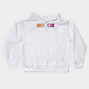 Hugs and Kisses - XOXO - Lesbian Pride Valentines Kids Hoodie